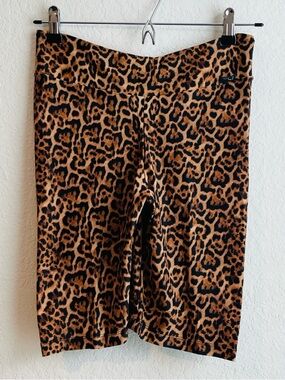 Lici Fit Leopard Ruched Bike Shorts